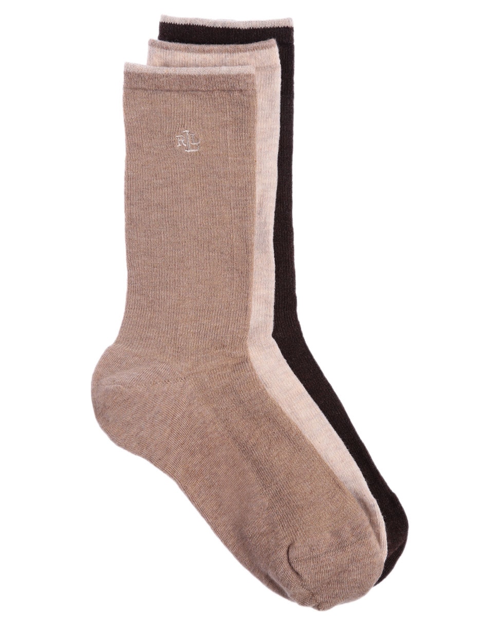 Set de calceta Polo Ralph Lauren para mujer 3 pares