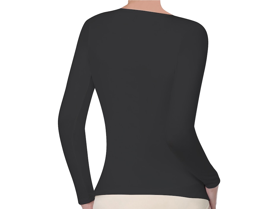 Playera manga larga cuello v mujer 4