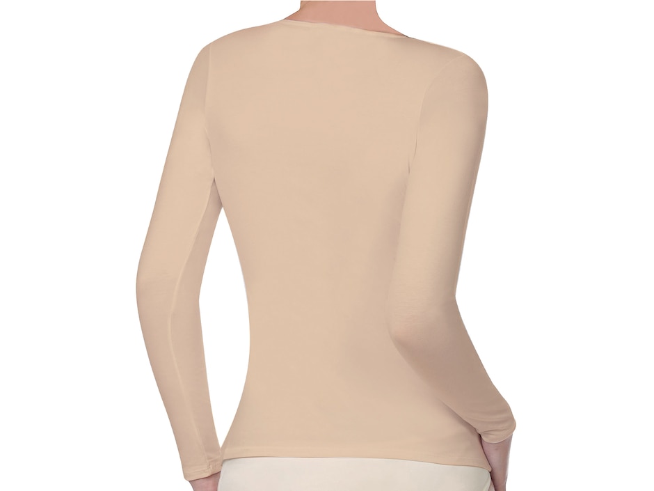 Playera manga larga cuello v mujer 2