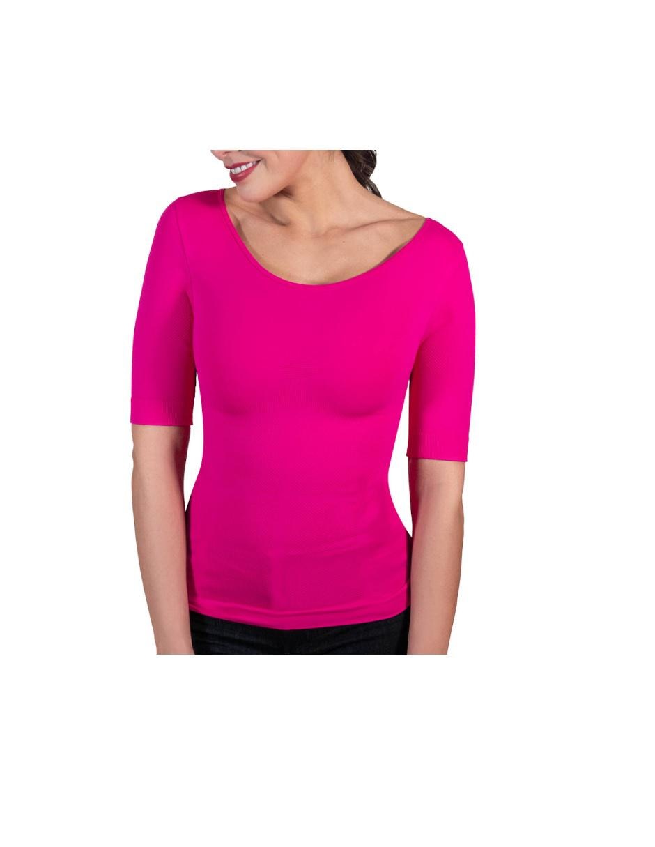 Camiseta tipo faja con compresión media para mujer