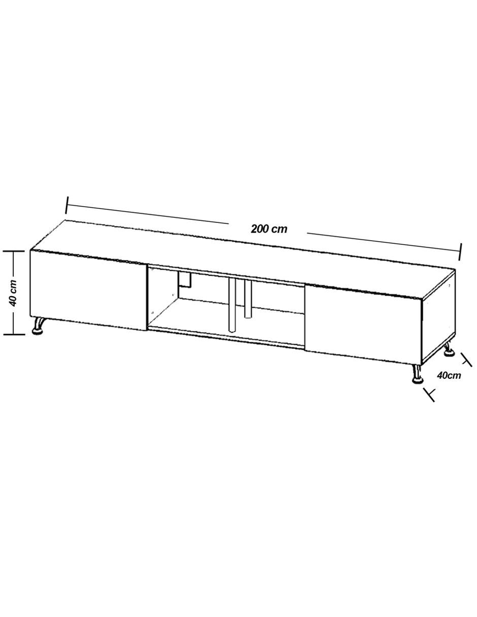 Mueble de TV armable de melamina 4