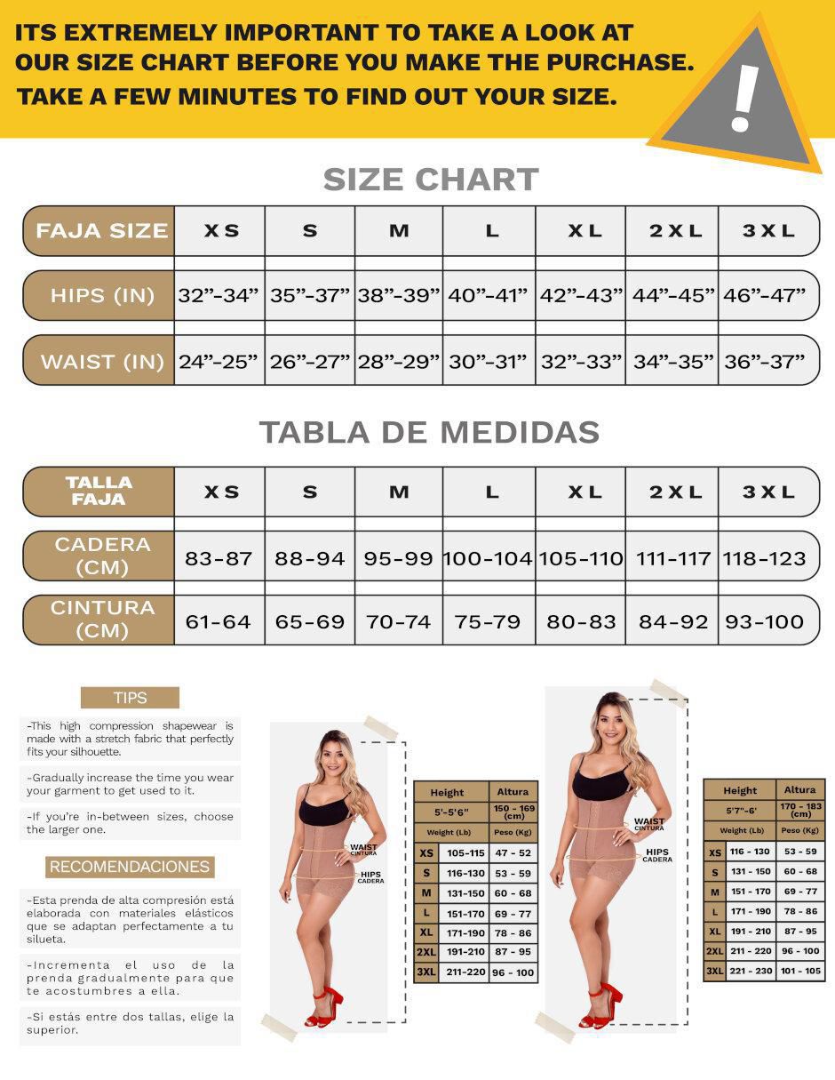 Faja colombiana con compresión alta para mujer