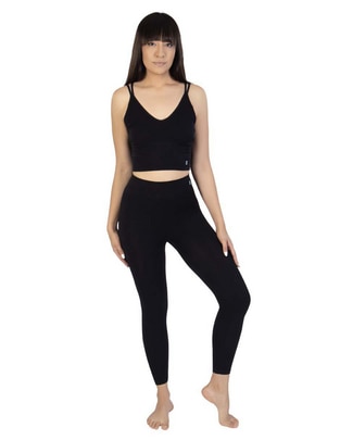 Legging a la cintura con medio elástico para mujer Legging a la cintura con medio elástico para mujer