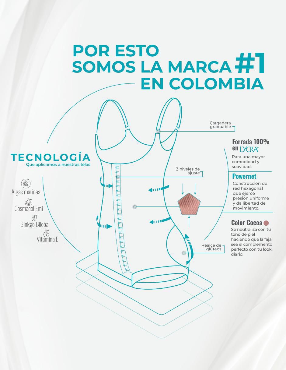 Faja colombiana con compresión alta para mujer