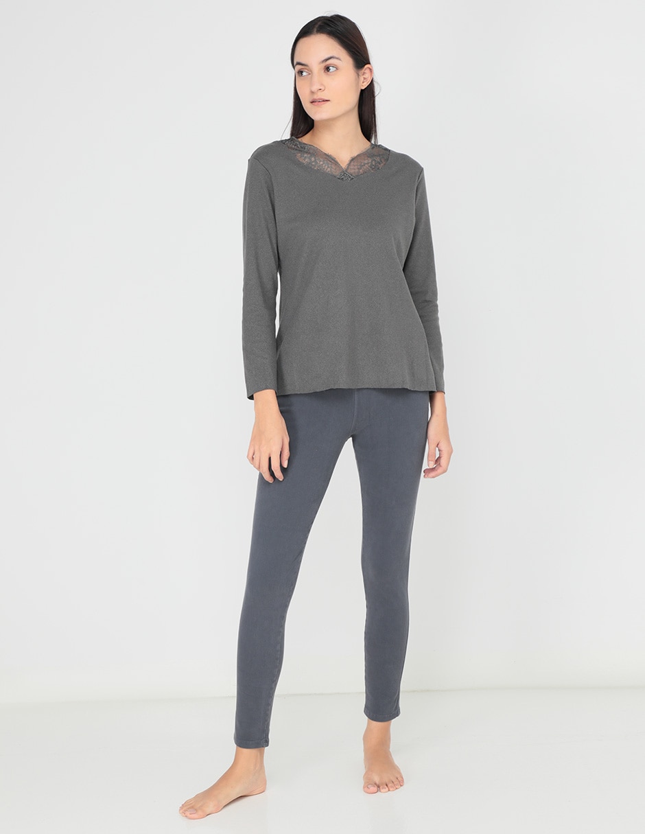 Legging a la cintura con elástico para mujer 4
