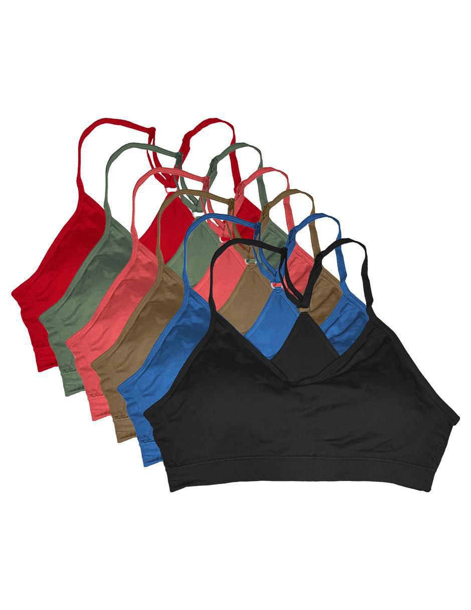 Top cuello v escote medio tirante delgado 2