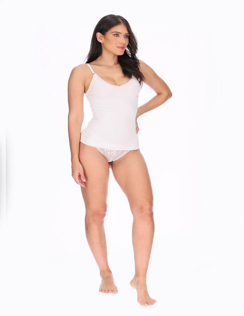 Camiseta tipo faja con compresión alta para mujer