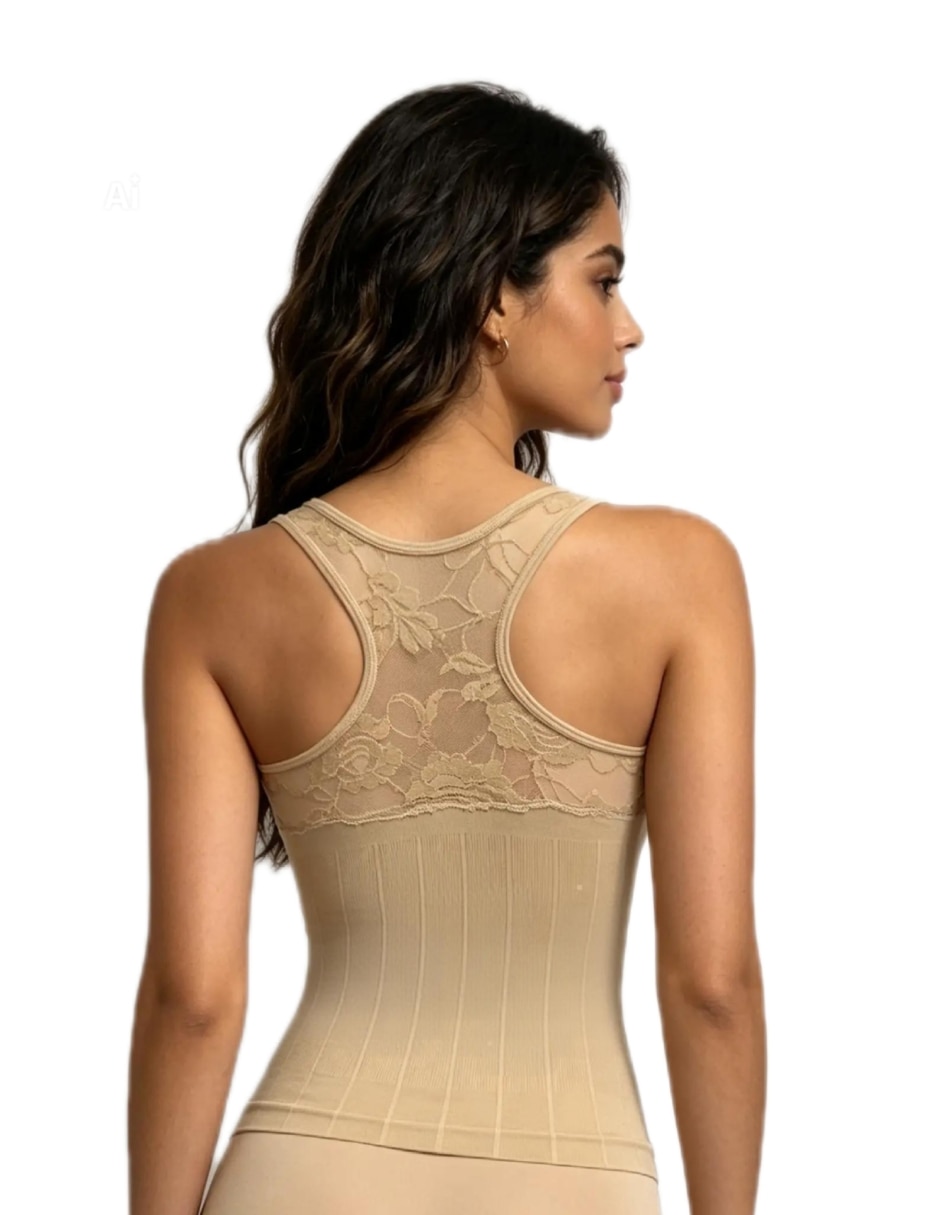 Camiseta tipo faja con compresión alta para mujer 6