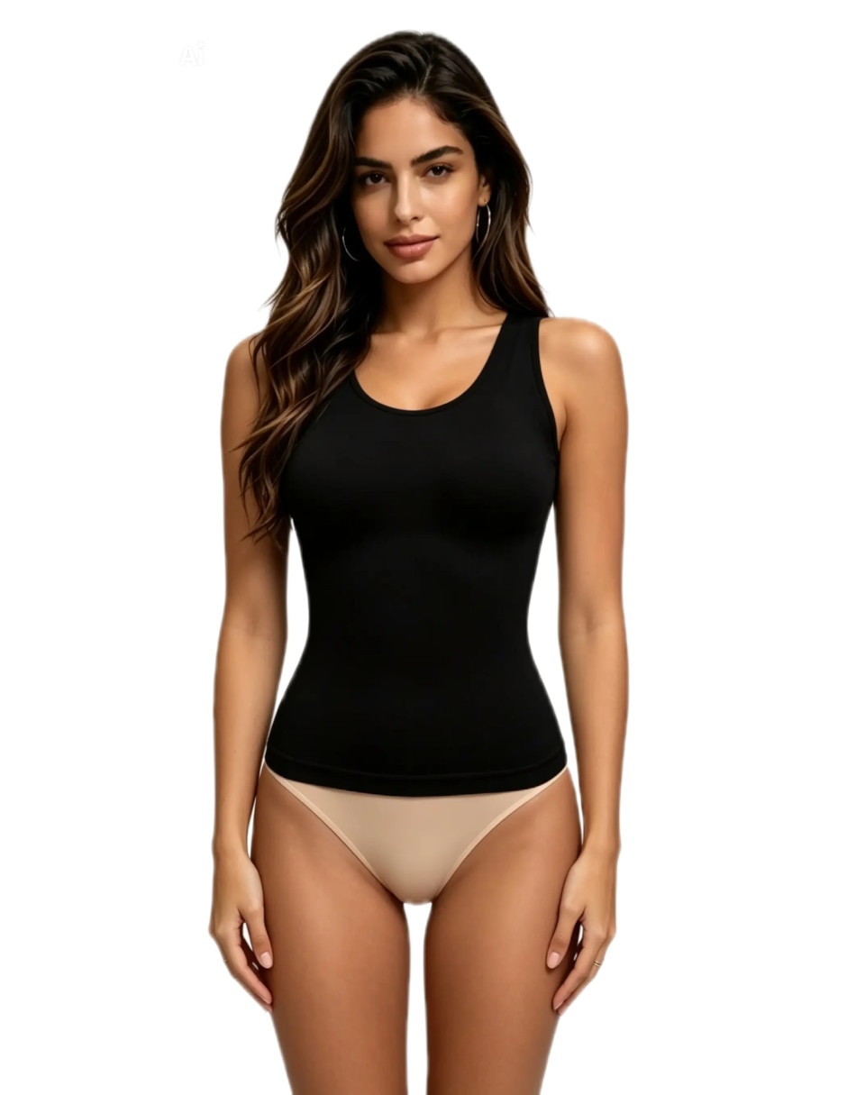 Camiseta tipo faja control secrets con compresión alta para mujer