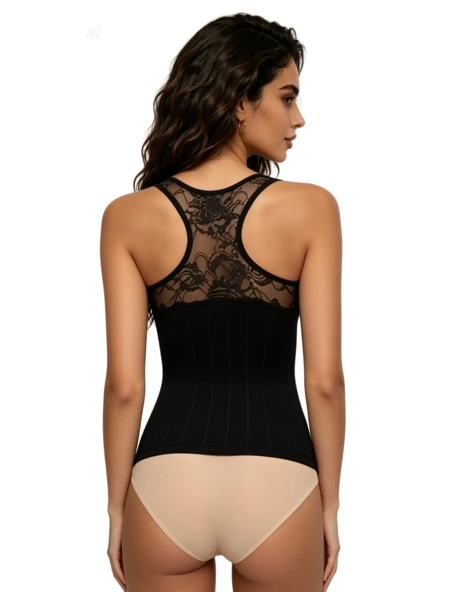 Camiseta tipo faja control secrets con compresión alta para mujer