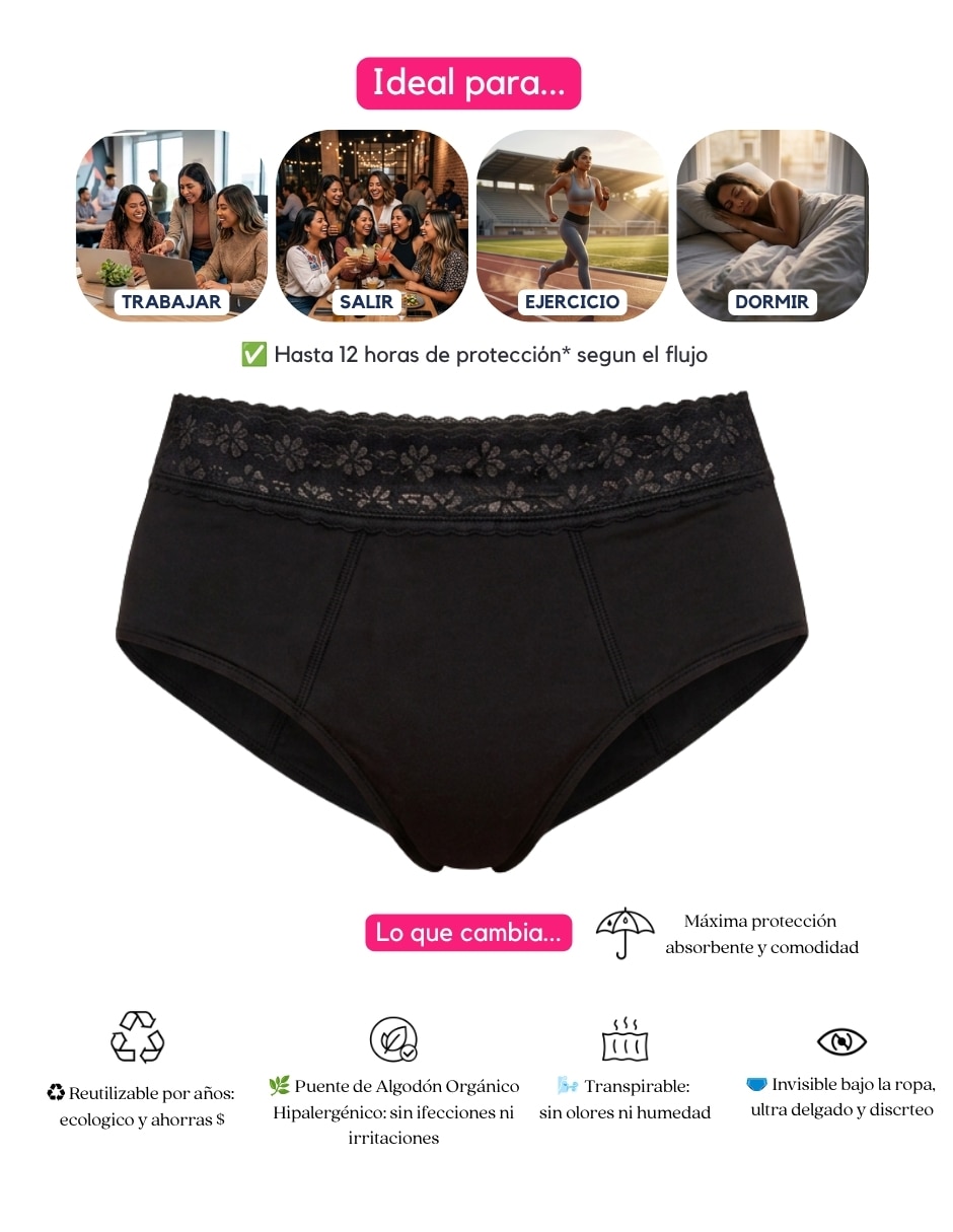 Panty menstrual flujo abundante 7