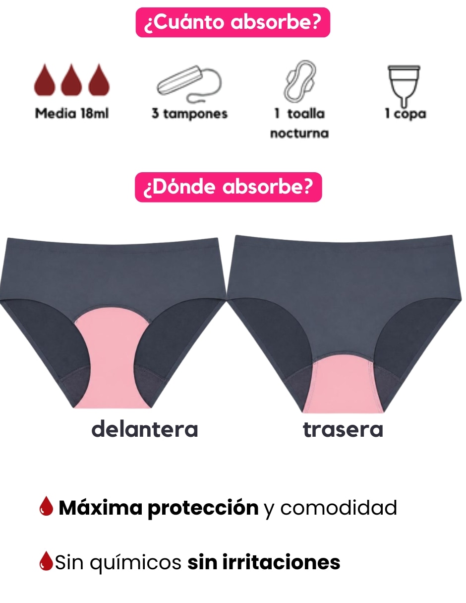 Panty menstrual flujo moderado 2