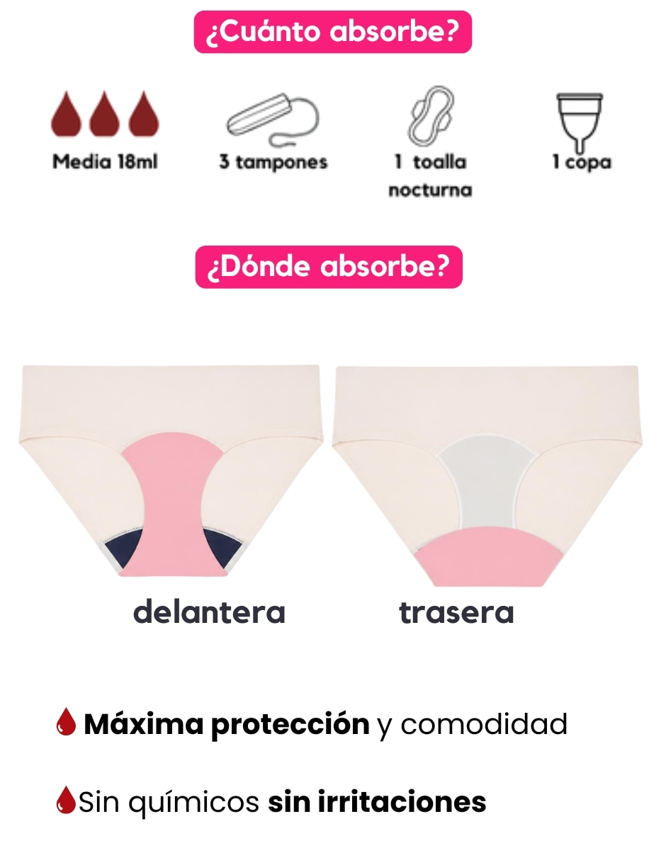 Panty menstrual flujo moderado 8
