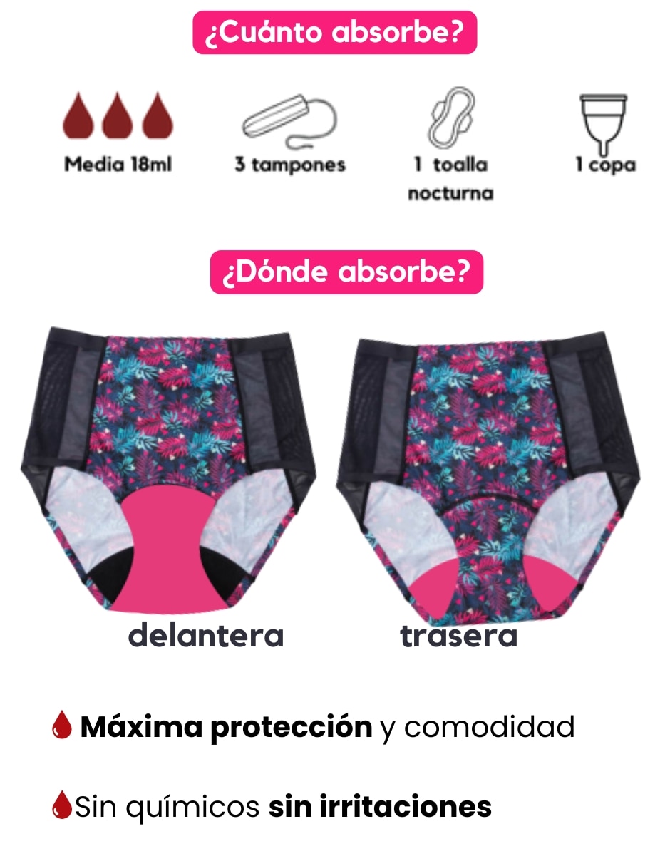 Panty menstrual flujo moderado 6