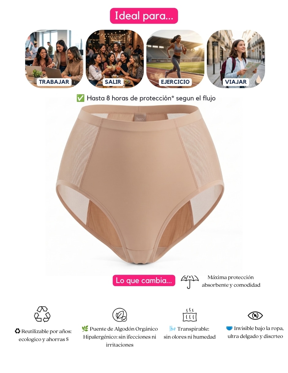 Panty menstrual flujo moderado 7