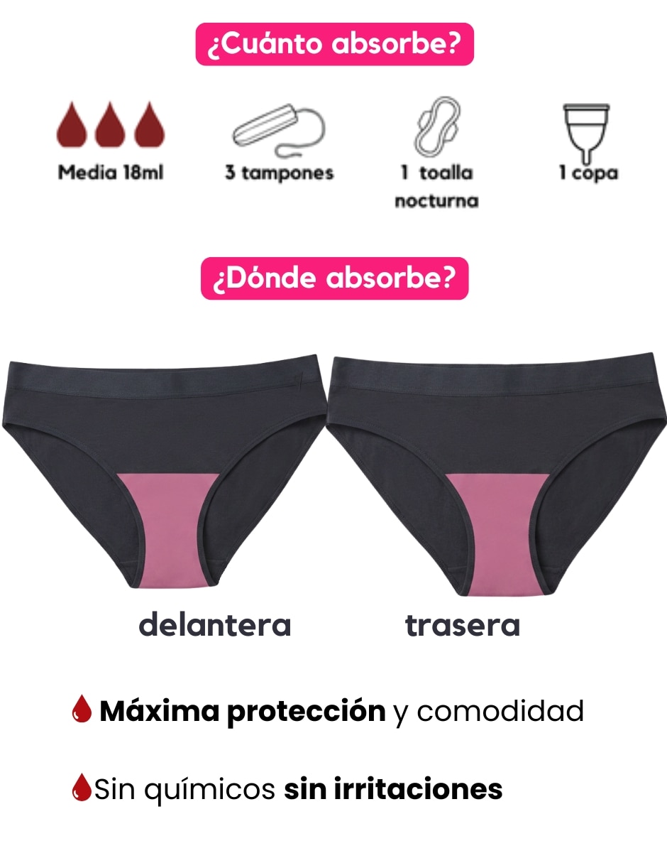 Panty menstrual flujo moderado 6