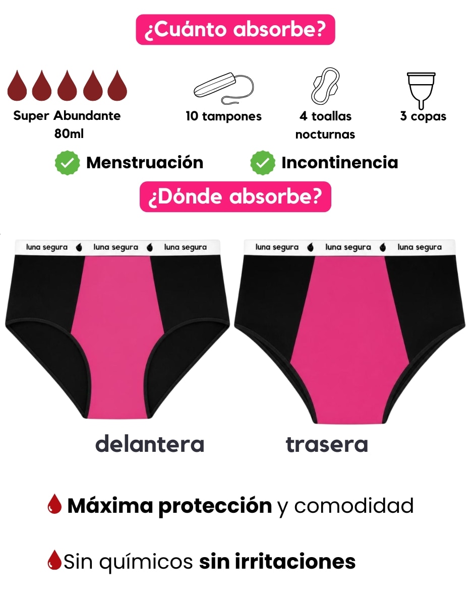 Panty menstrual flujo súper abundante