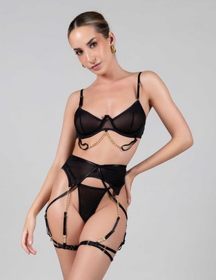 Set bra-panty-liguero Set bra-panty-liguero