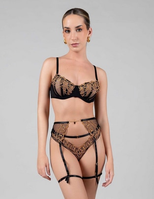 Set bra-panty-liguero Set bra-panty-liguero
