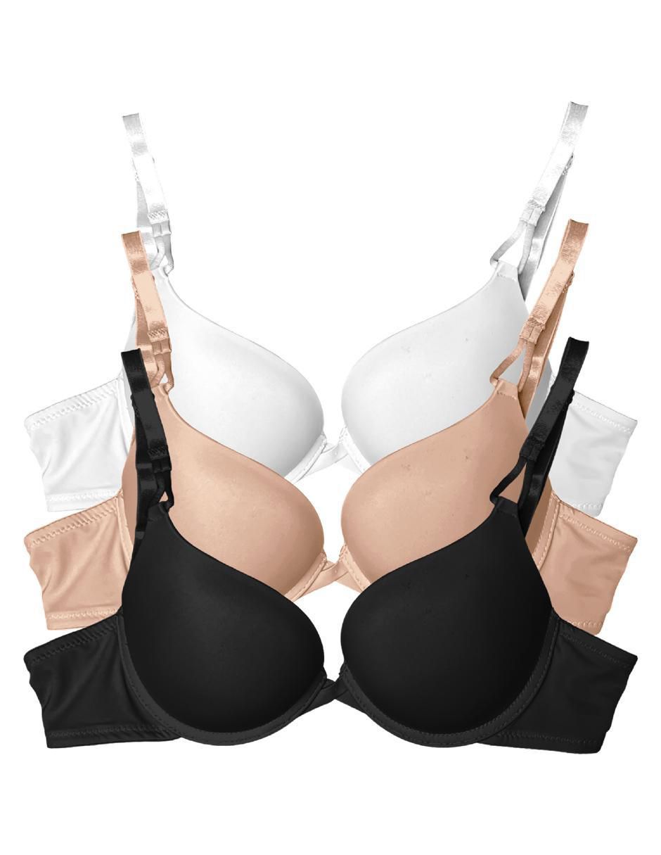 Set brassiere copa doble push up seamless para mujer 2