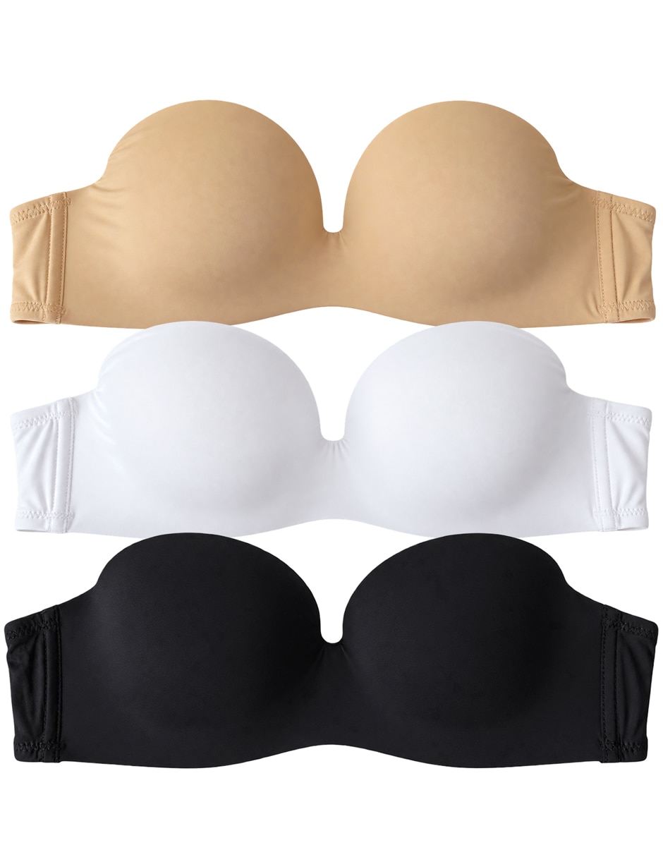 Set brassiere strapless tatys fashion copa removible seamless para mujer