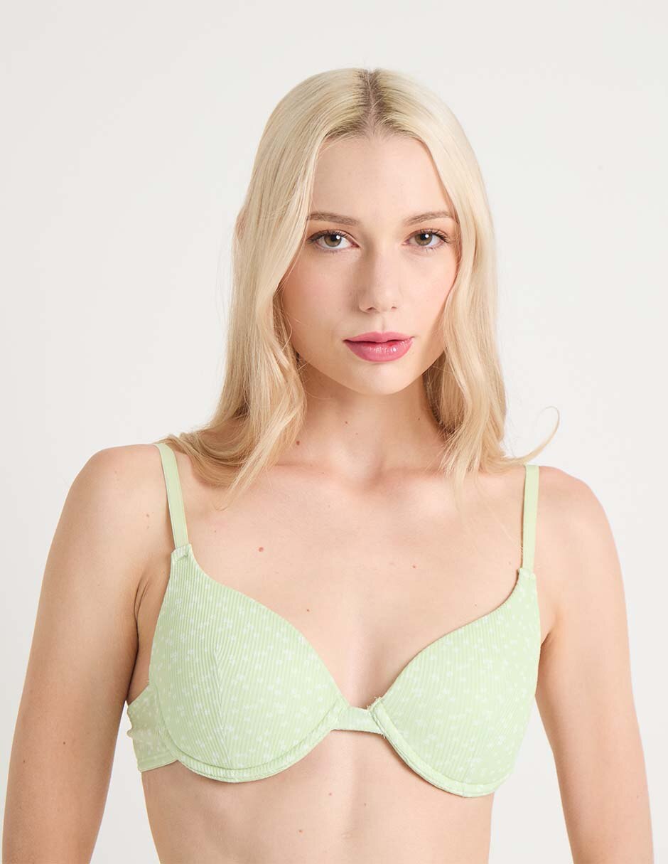 Brassiere demi copa preformada para mujer 1