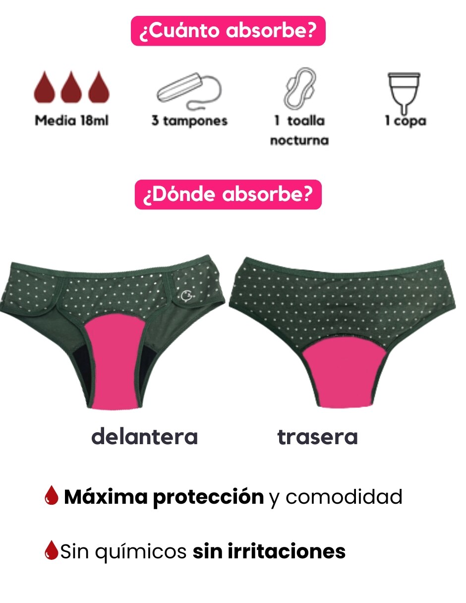 Panty menstrual flujo moderado 6