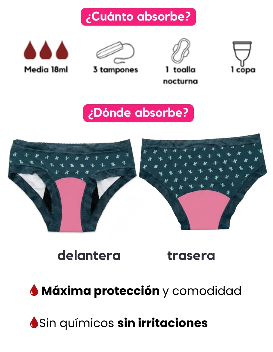 Panty menstrual flujo moderado 9