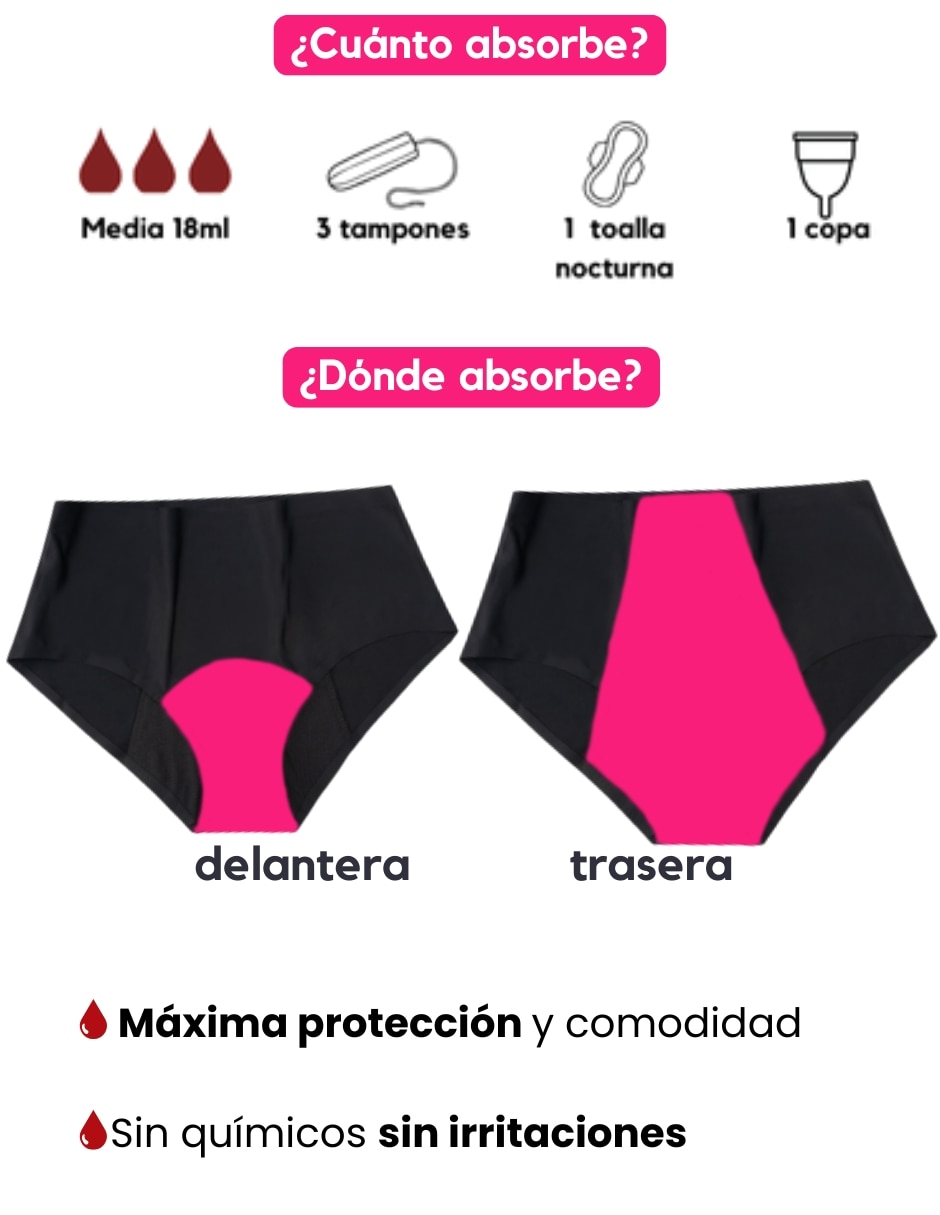 Panty menstrual flujo moderado 8