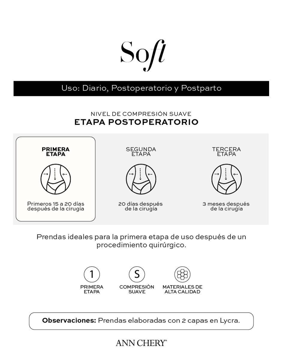 Faja postoperatoria con compresión baja para mujer 6