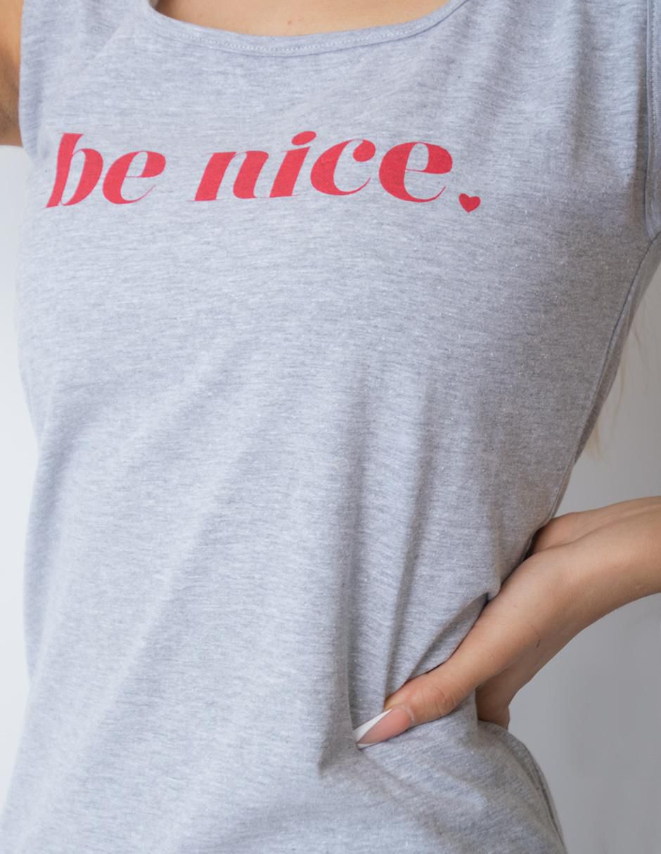 Camisón estampado de algodón