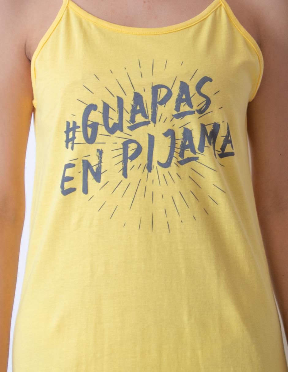 Camisón estampado de algodón