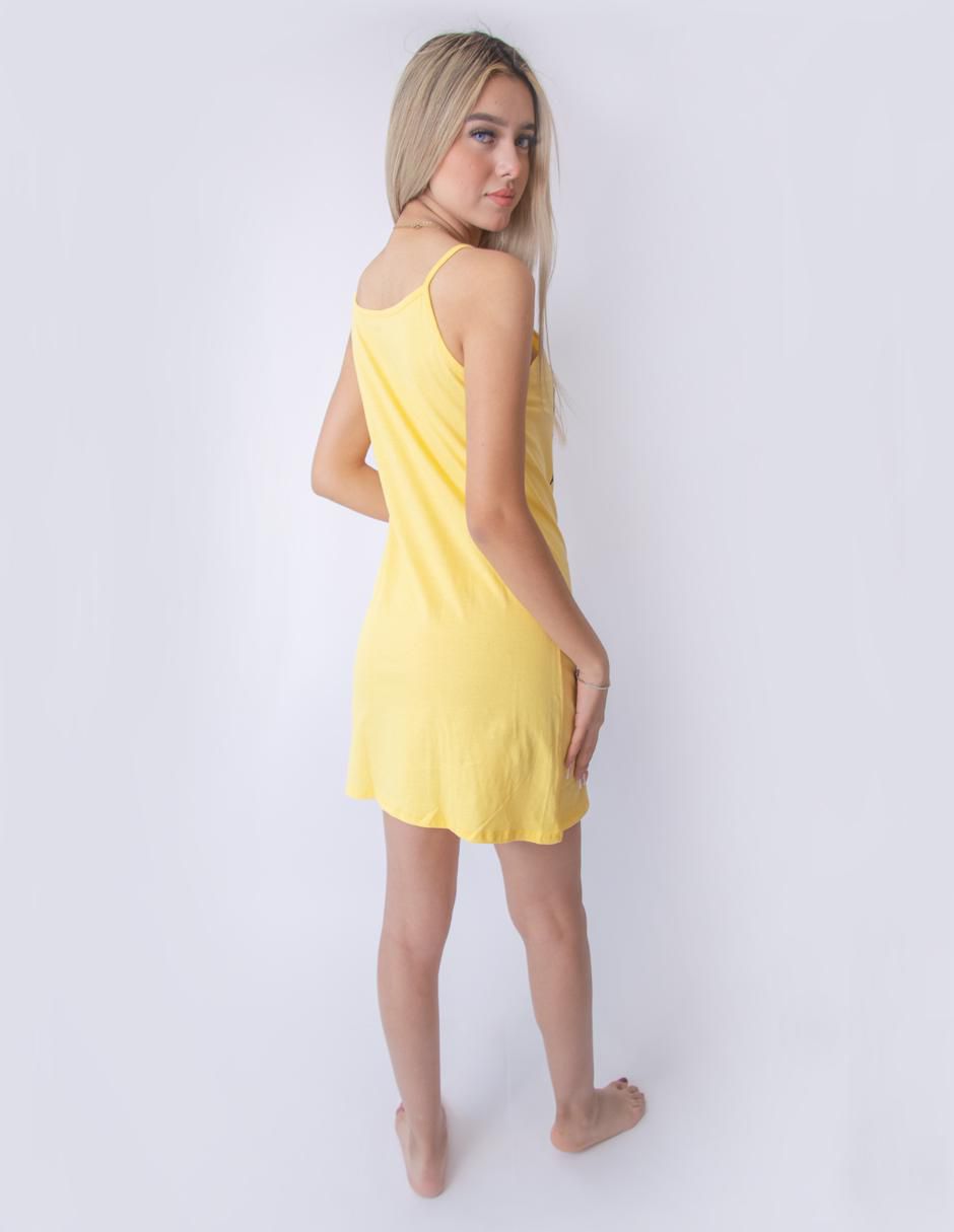 Camisón estampado de algodón
