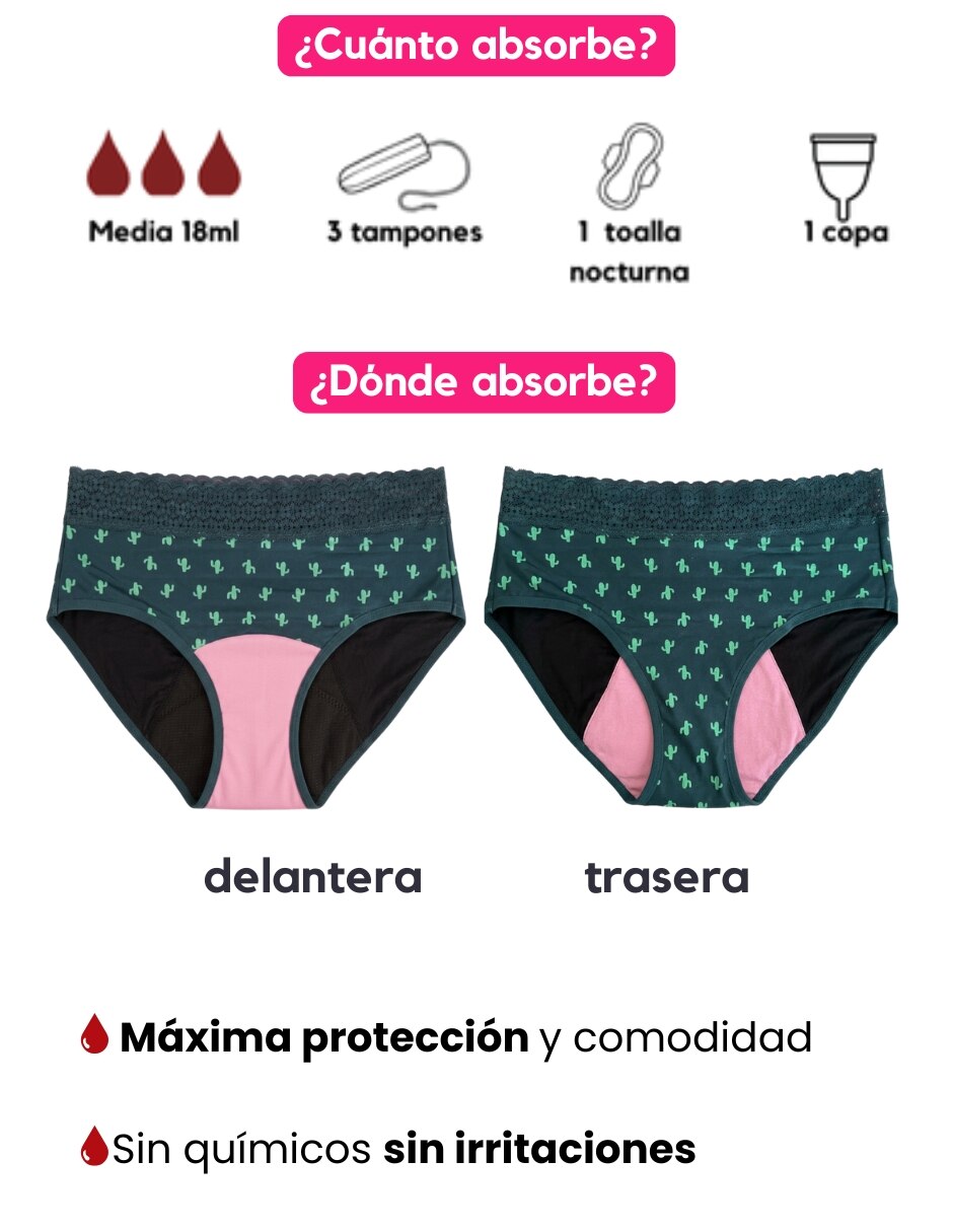 Panty menstrual flujo moderado 9