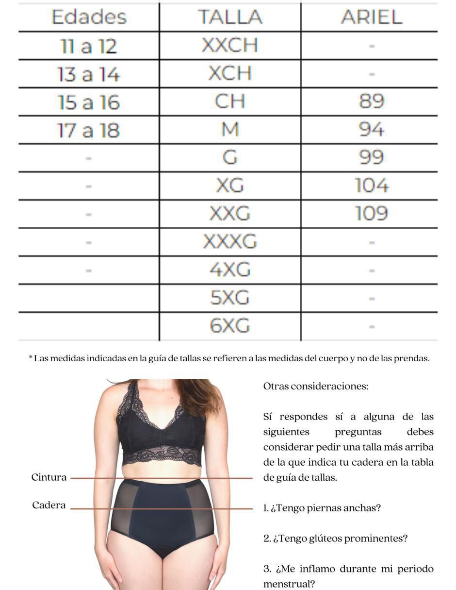 Panty menstrual flujo moderado 6