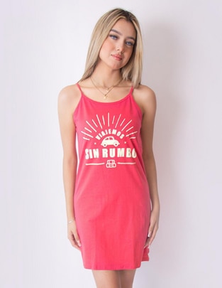 Camisón estampado de algodón