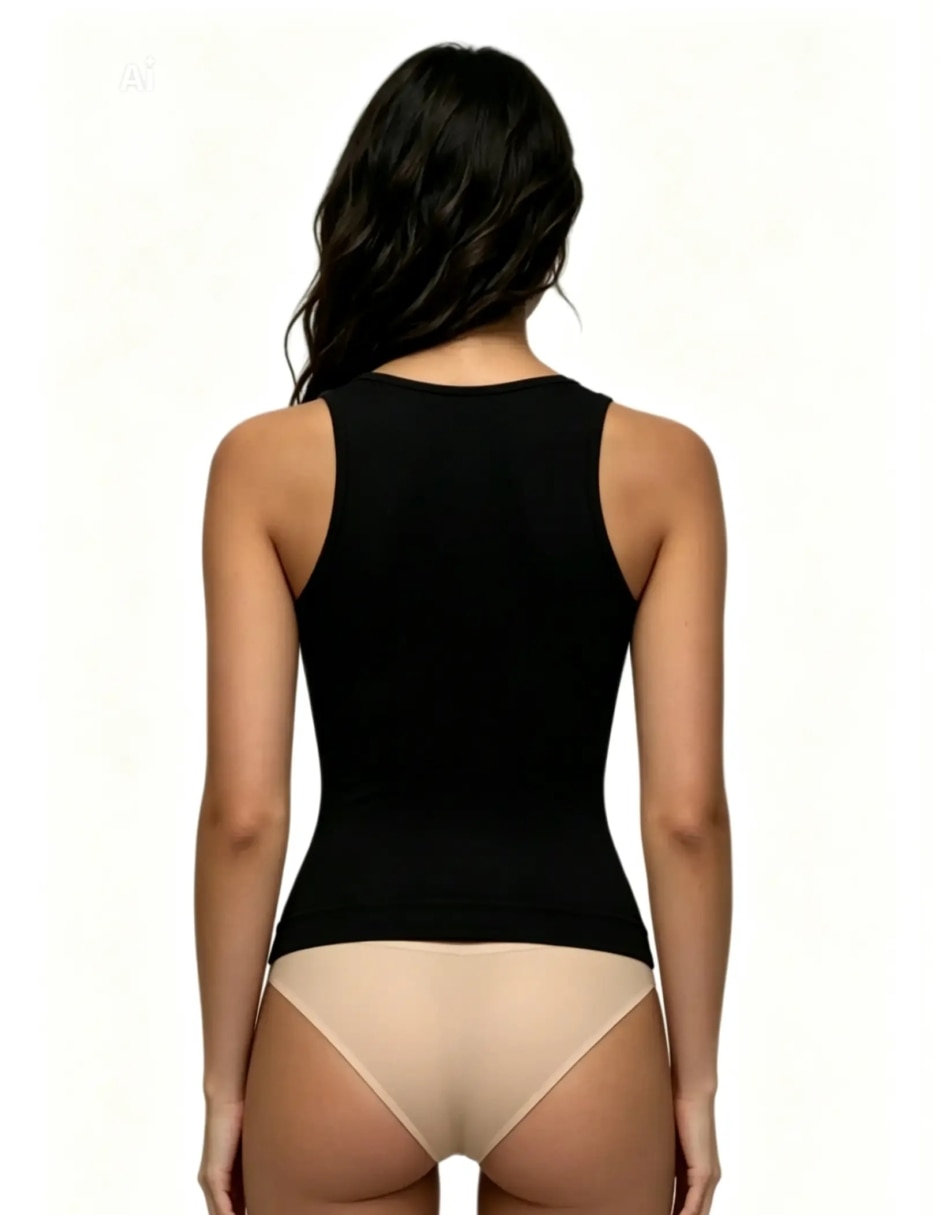 Camiseta tipo faja aylon con compresión alta para mujer