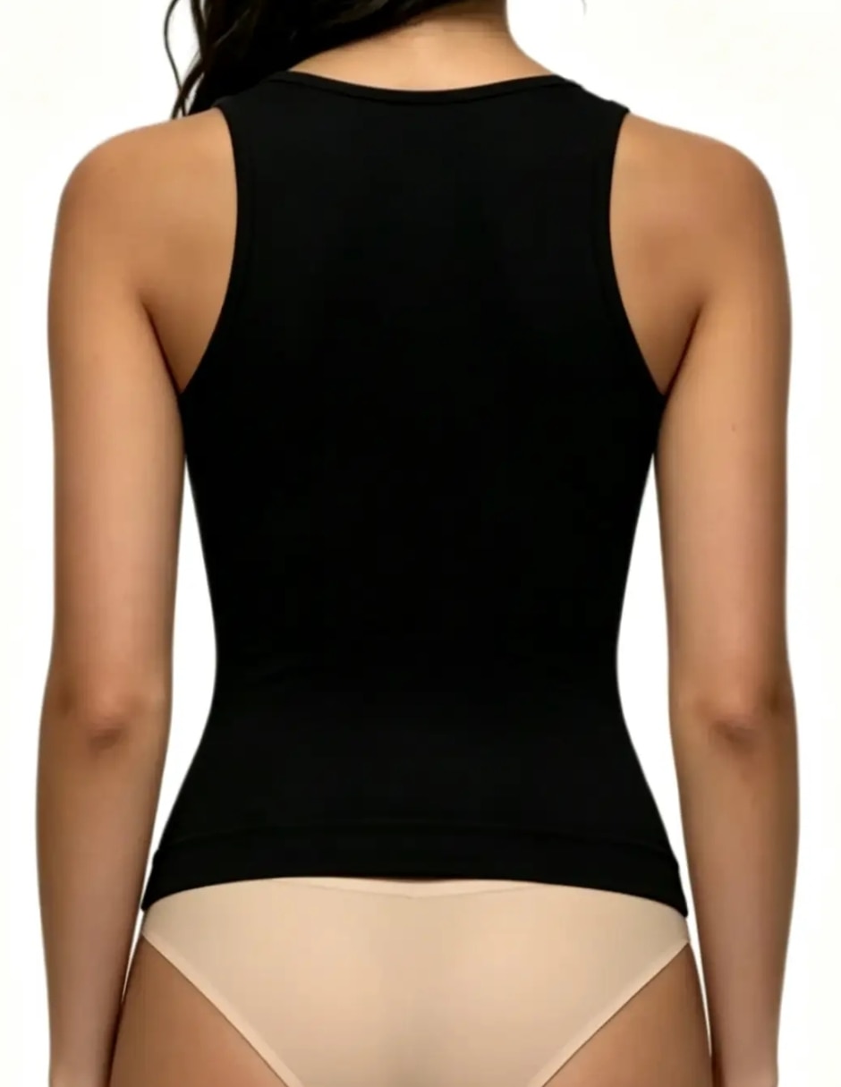 Camiseta tipo faja aylon con compresión alta para mujer