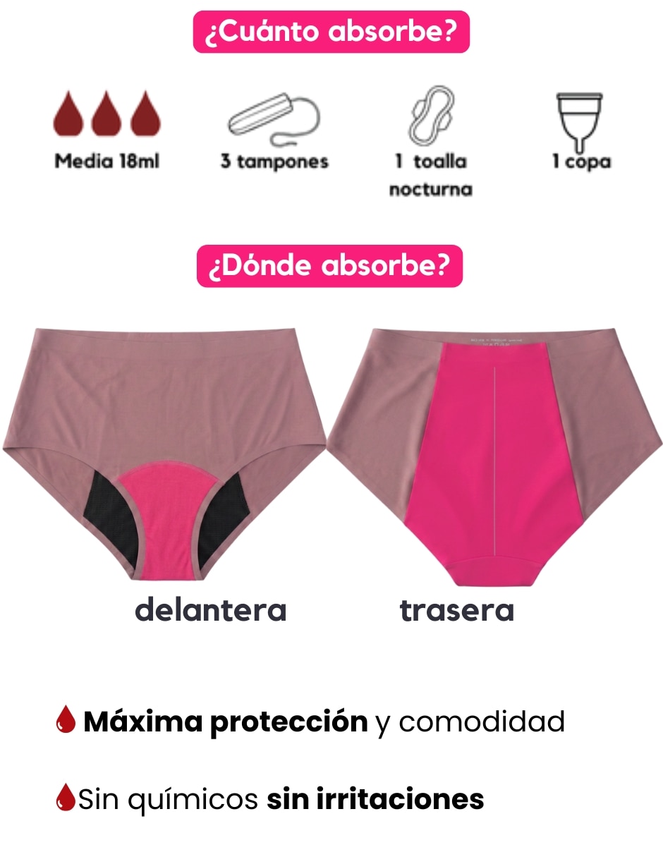 Panty menstrual flujo moderado 6