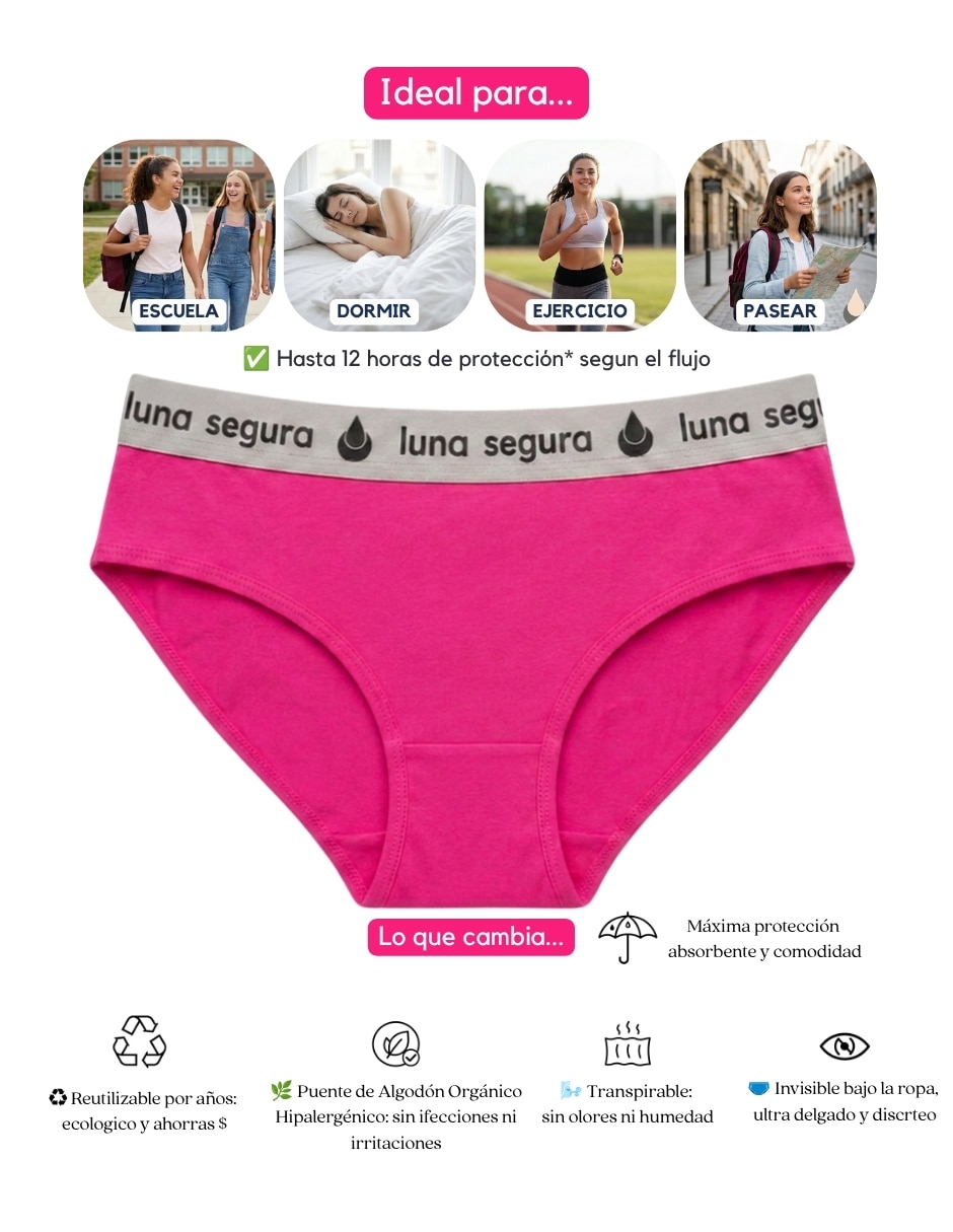 Panty menstrual flujo abundante 8