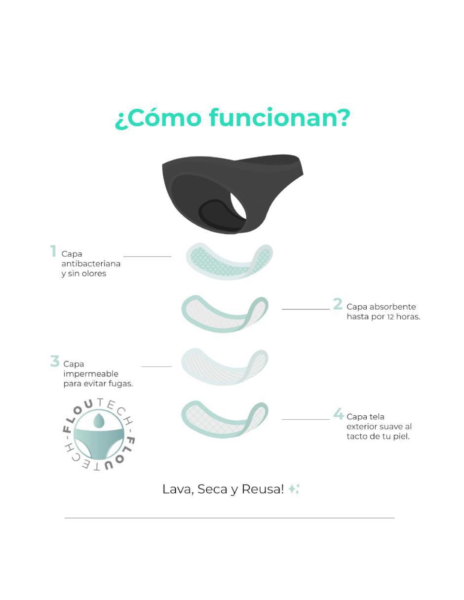 Panty menstrual flujo abundante