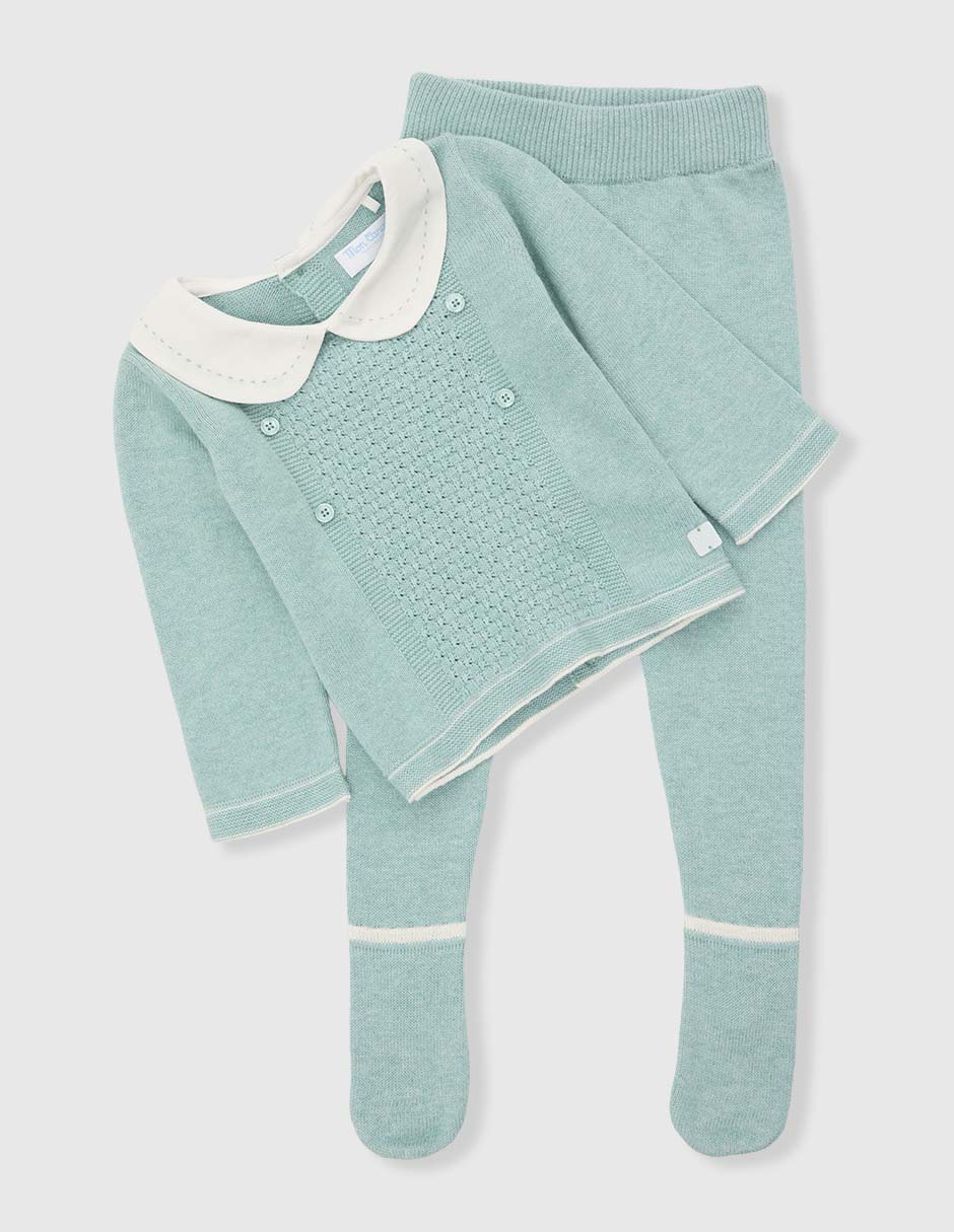 Conjunto Mon Caramel de algodón para bebé unisex 2 piezas