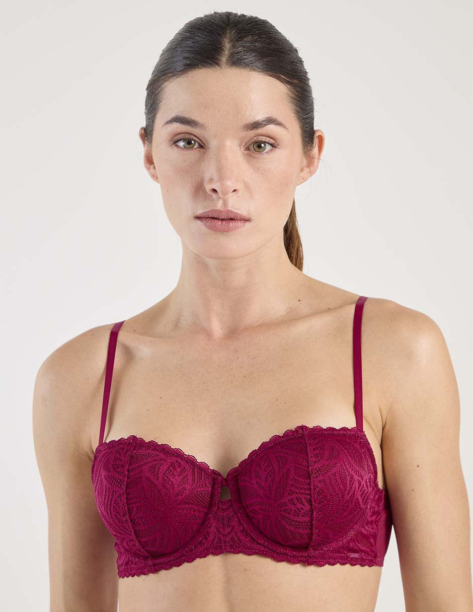 Brassiere demi con copa para mujer 1