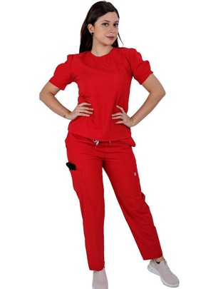 Pijama quirúrgica estilo relajado para mujer
