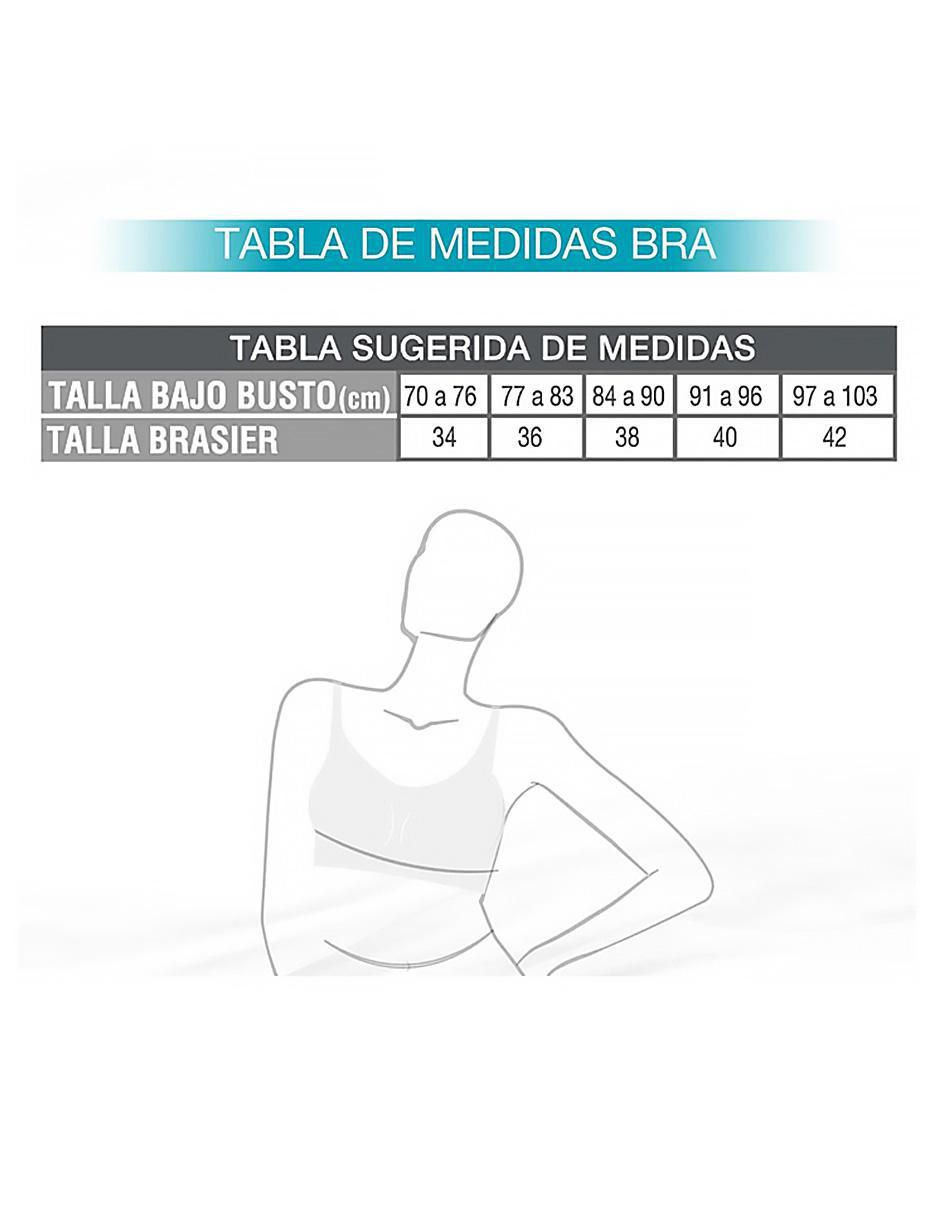 Faja tipo brassiere con compresión media para mujer