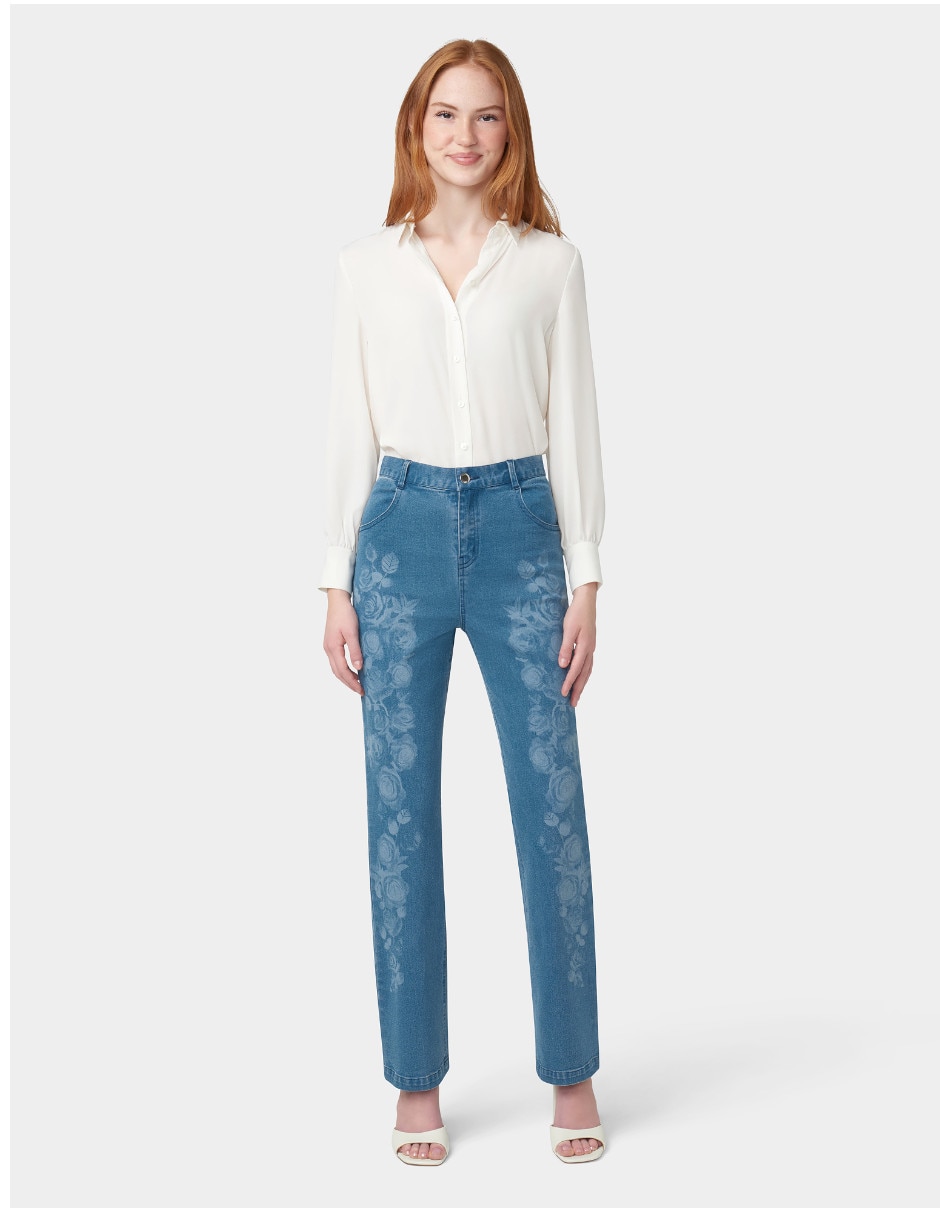 Legging a la cintura con botón para mujer 5
