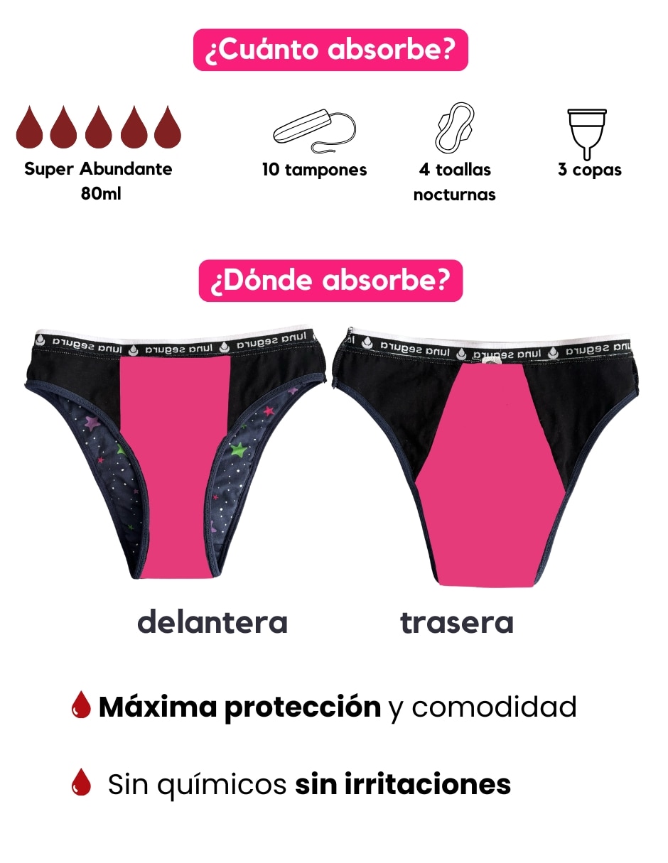 Panty menstrual flujo súper abundante