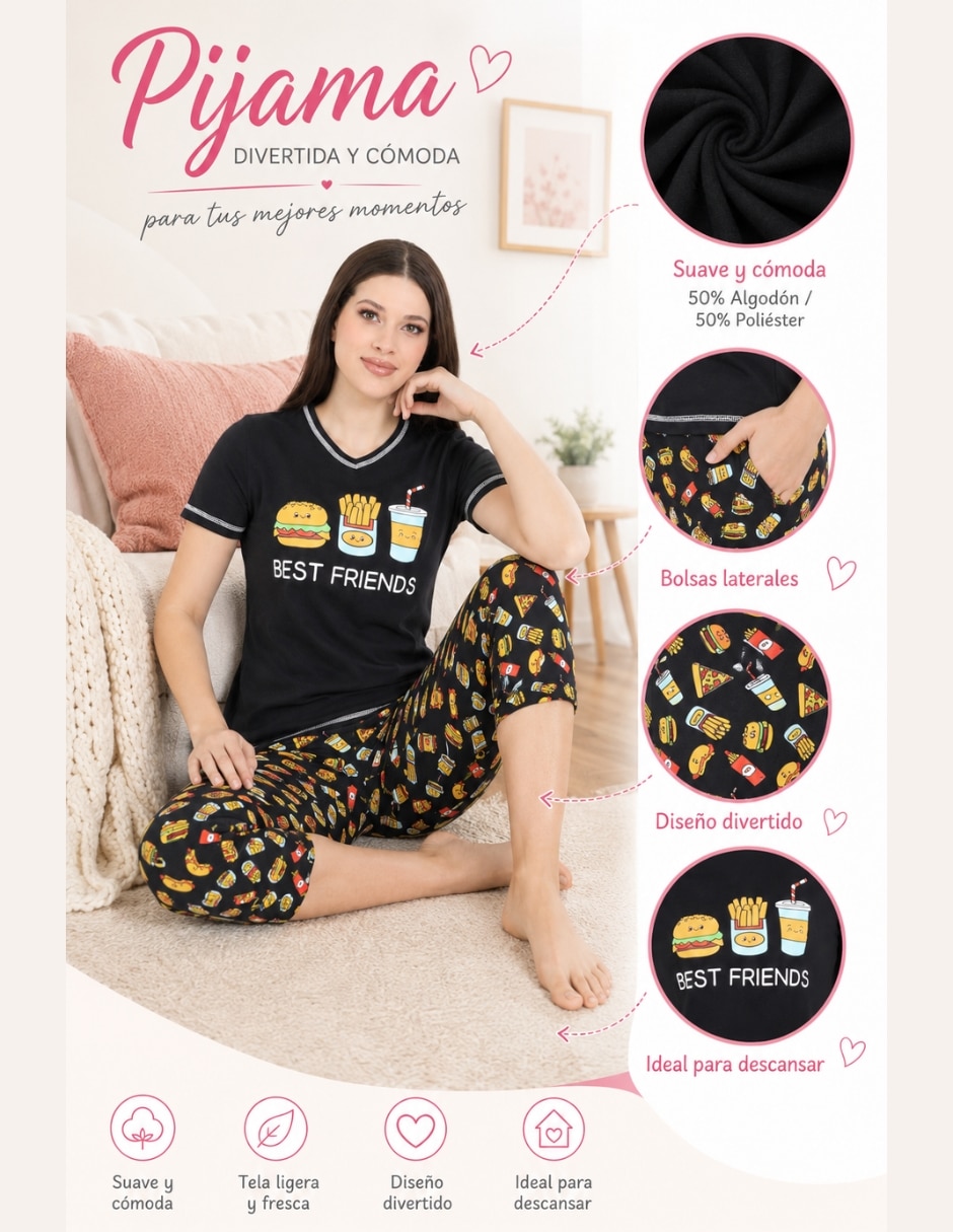 Conjunto pijama whispers para mujer