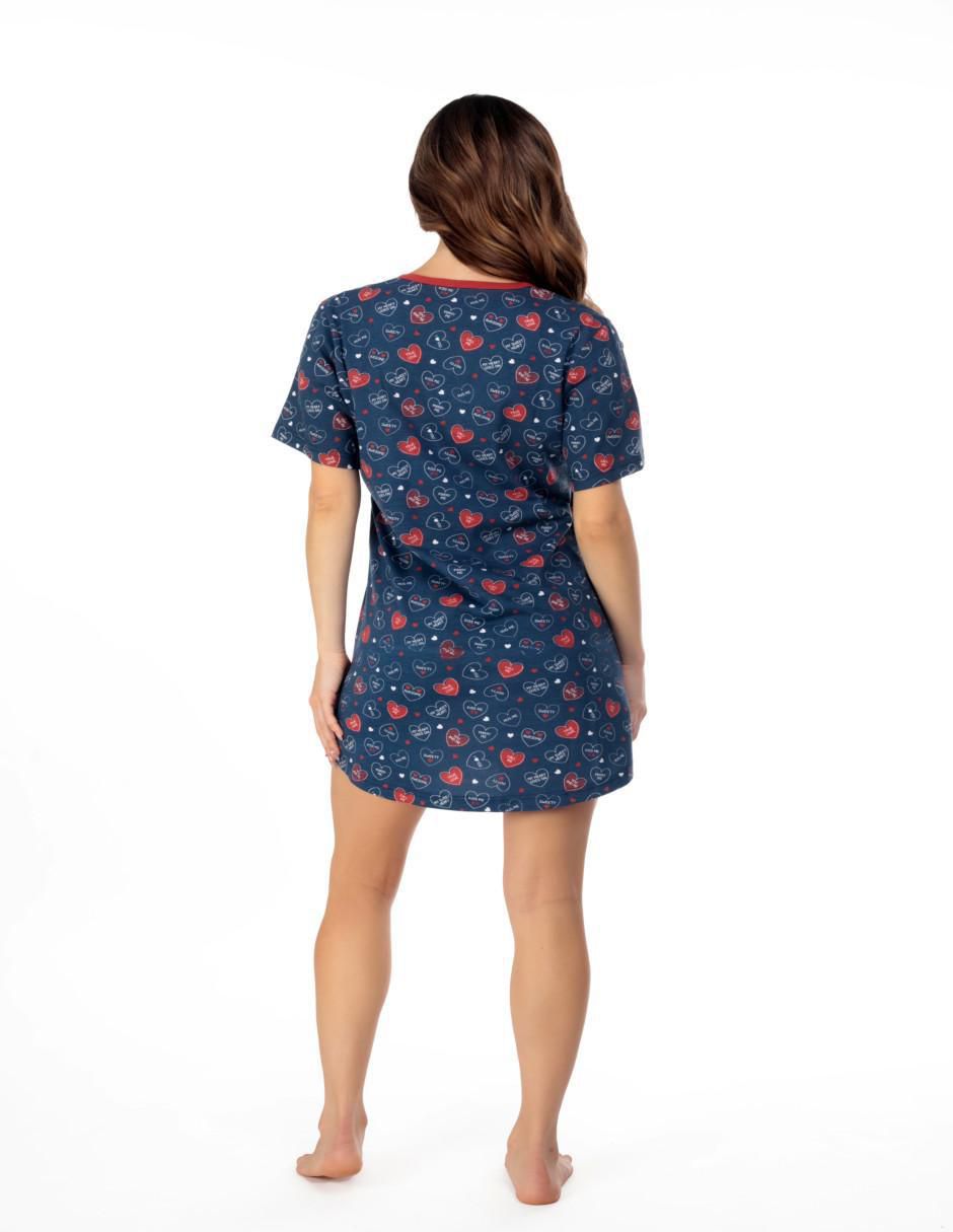 Camisón estampado corazón de algodón 5