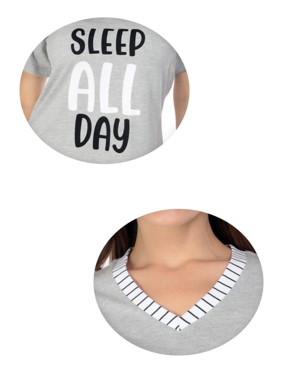 Camisón estampado de algodón